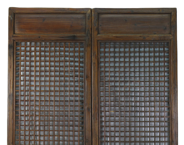 Pair of Lattice Screen Door Panel