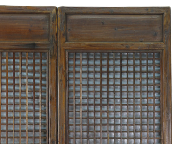 Pair of Lattice Screen Door Panel