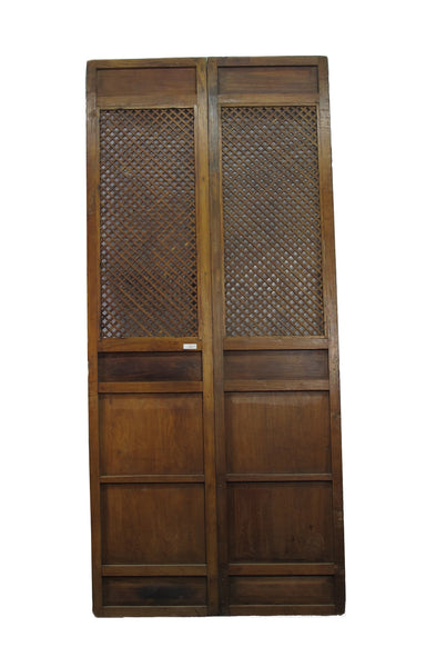 Pair of Lattice Screen Door Panel