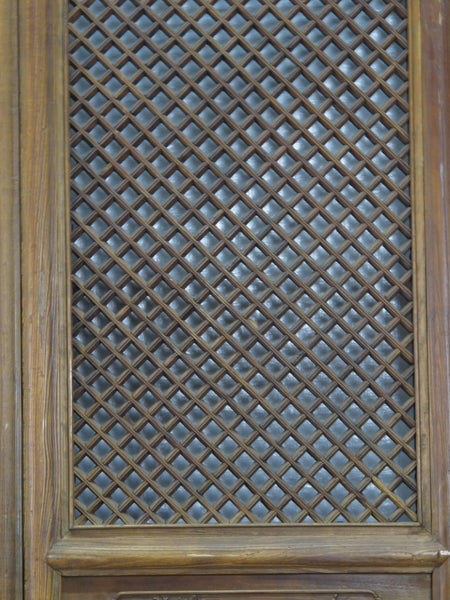 Pair of Lattice Screen Door Panel