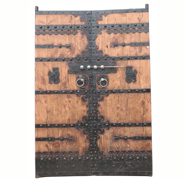 107" Tall Massive Vintage Chinese Gate Door