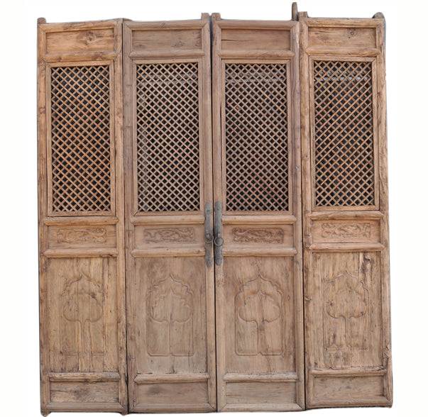 4 Early 19 Century Antique Chinese Screen Doors