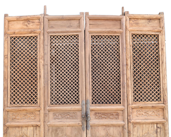 4 Early 19 Century Antique Chinese Screen Doors