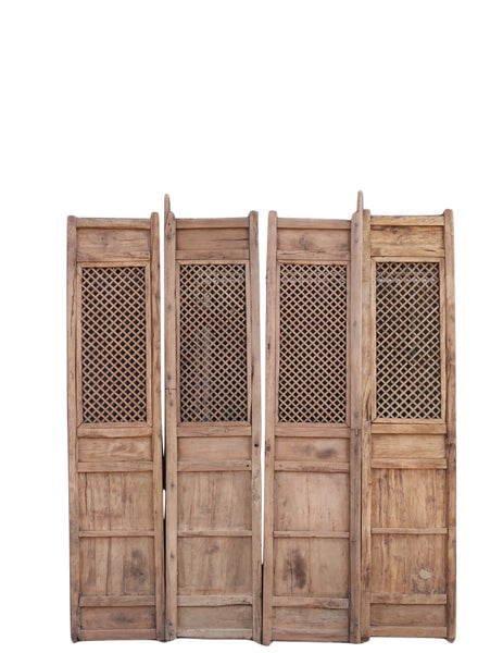 4 Early 19 Century Antique Chinese Screen Doors