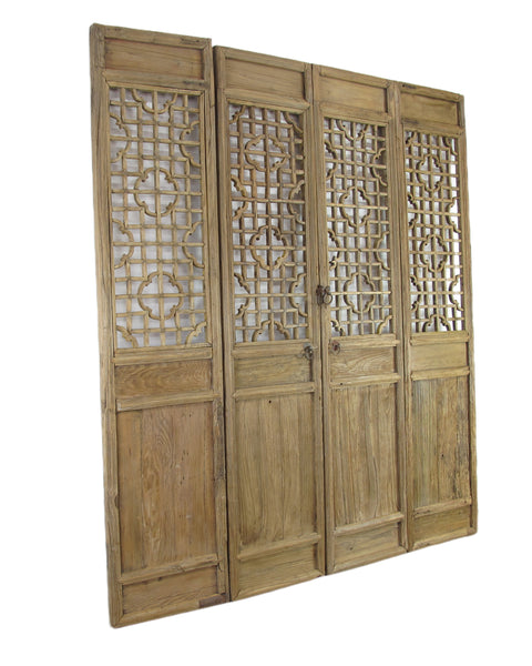 Set of 4 Antique Farmer Screen Door Panels