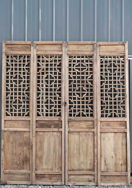 Set of 4 Antique Farmer Screen Door Panels