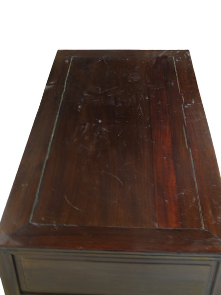 Vintage 5 Drawers with Cracked Ice Foot Rest Desk