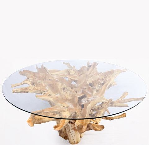 Z-Round Teak Root Dining Table 2