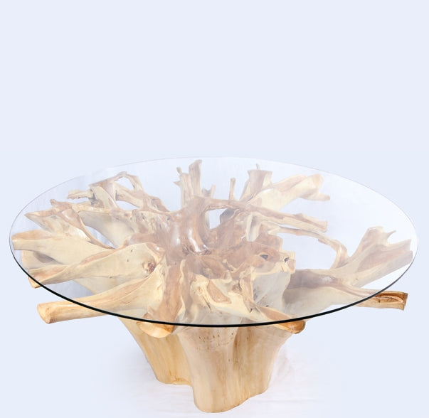 Round Teak Root Dining Table 4