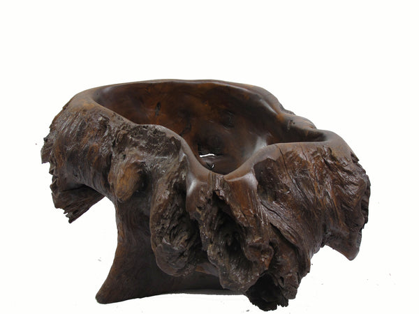 Dark Brown Organic Sculptured Bowl - Dyag East