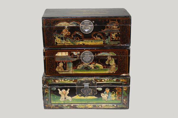 Hand Painted Vintage Chinese Jewelry Box - Dyag East