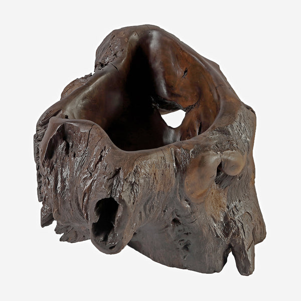 Dark Brown Organic Sculptured Bowl - Dyag East