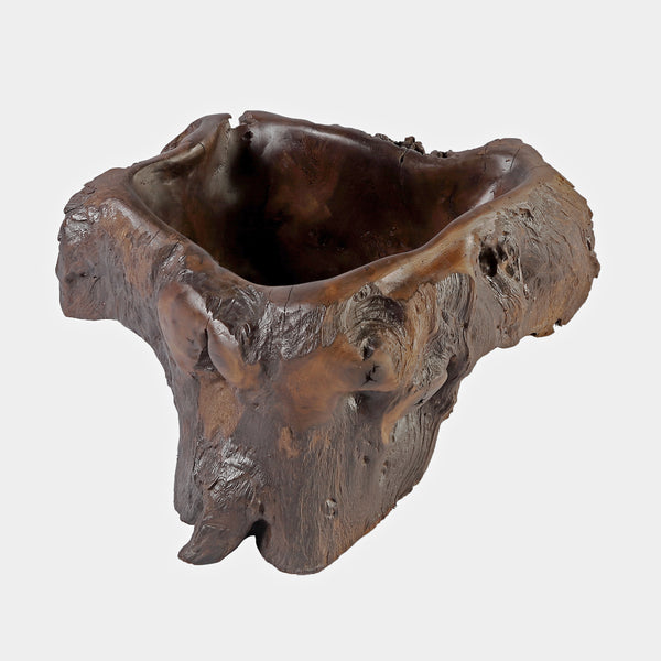 Dark Brown Organic Sculptured Bowl - Dyag East