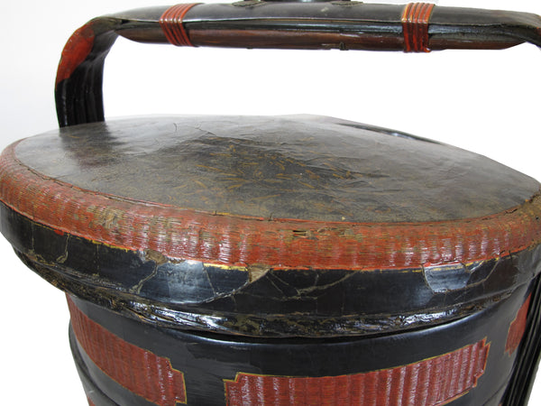 Chinese Antique Bamboo Food Basket - Dyag East