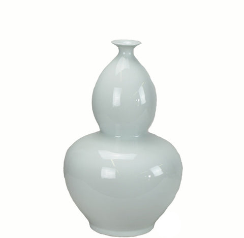 White Bottle Gourd Porcelain Vase - Dyag East