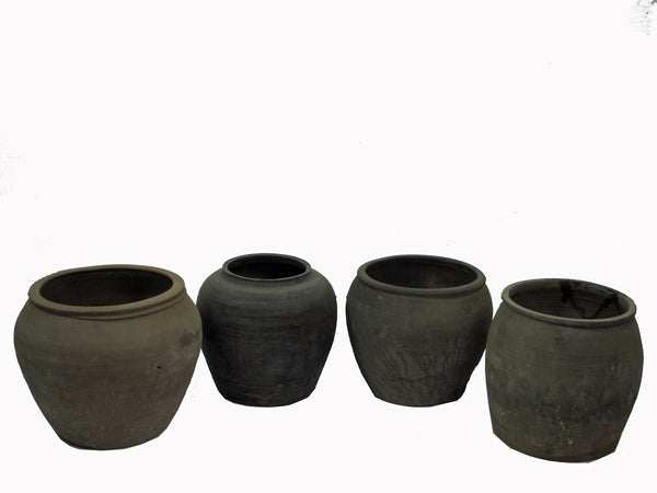 Grey Black Planter Pot