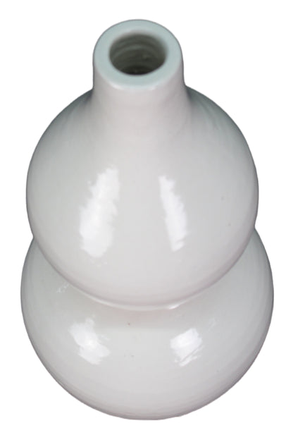 White Bottle Gourd Shape Vase