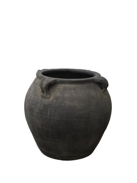 Dark Grey Earthenware Planter Pot