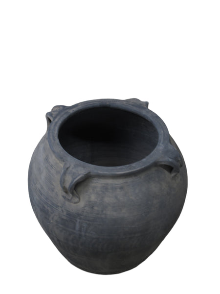 Dark Grey Earthenware Planter Pot