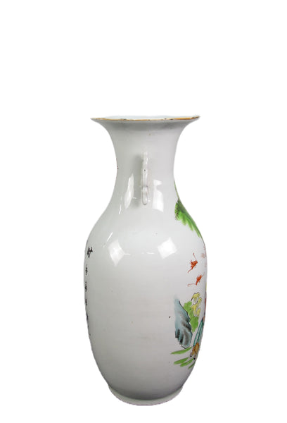 Vintage Chinese Famille Rose Porcelain Vase