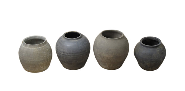Set of 4 Earthenware Planter Pot