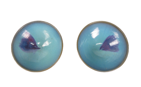 Pair Blue and Purple Ceramics Bowls