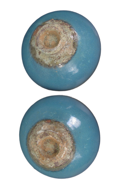 Pair Blue and Purple Ceramics Bowls