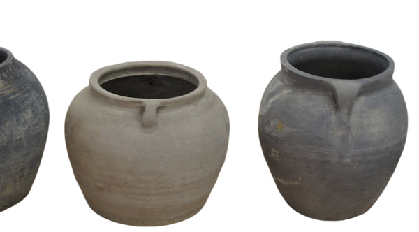 Set of 4 Earthenware Planter Pot with Handlers