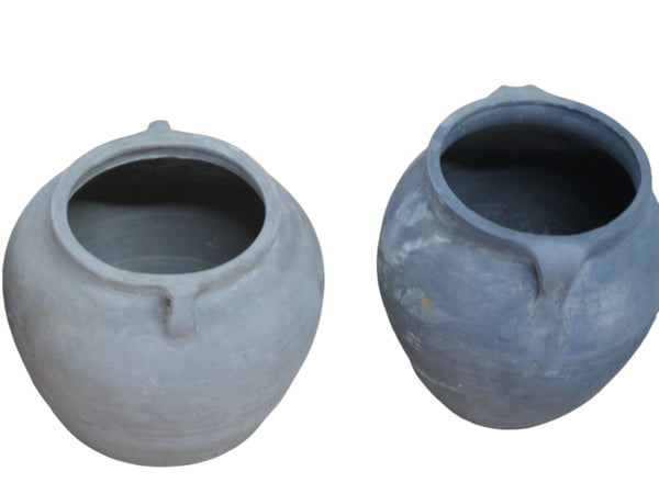 Set of 4 Earthenware Planter Pot with Handlers