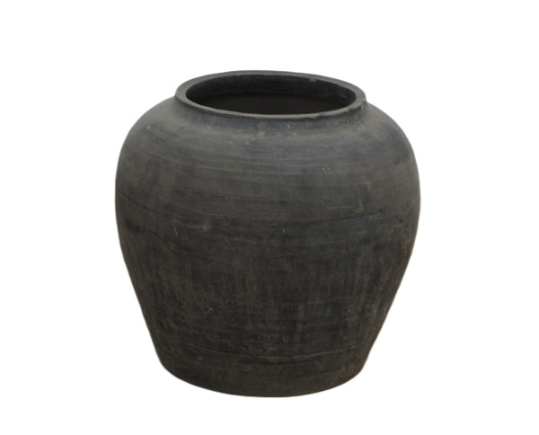 Grey Black Planter Pot