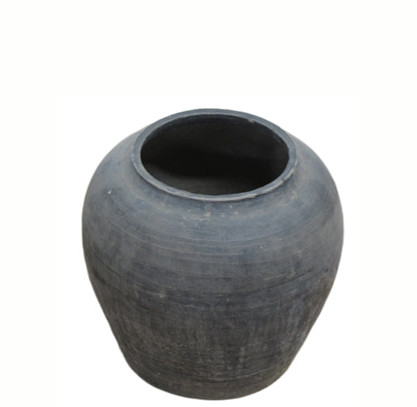 Grey Black Planter Pot