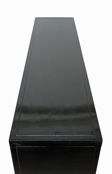 Black Lacquer Sideboard w 8 Drawers