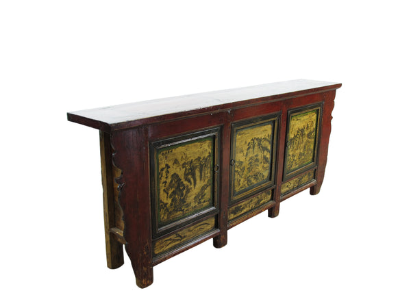 Hand Painted Antique Mongolia Sideboard