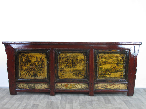 Later 19 Century 95" Long Mongolia Sideboard