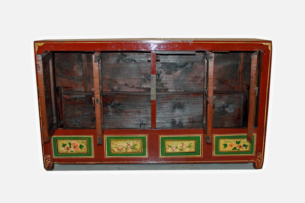 Vintage Sideboard with Hand Painted Flowers & Butterflies Doors