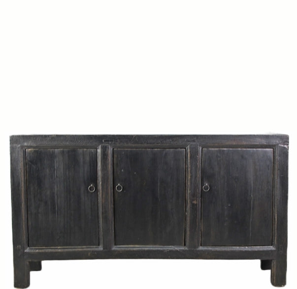 Z-Three Doors Black Sideboard Cabinet