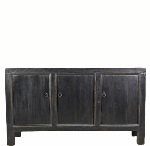 Z-Three Doors Black Sideboard Cabinet