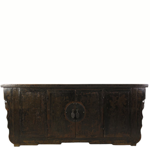 Antique Black Chinese Credenza