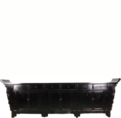Z-10 Feet Long Large Black  Altar Sideboard Cabinet