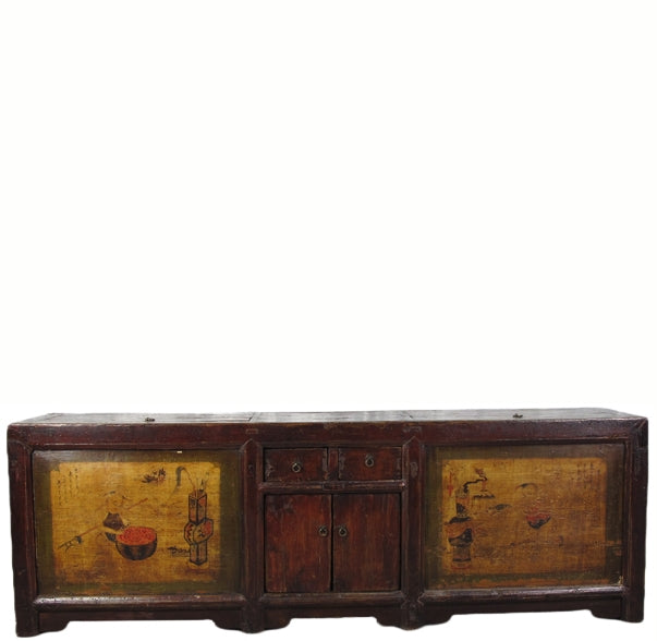 Hand Painted Antique Chinese Storage Cabinet