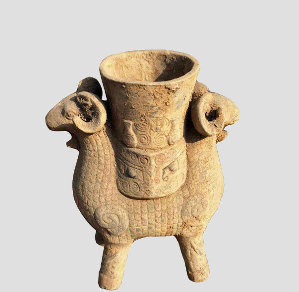 Terra Cotta Double Ram Head - Dyag East