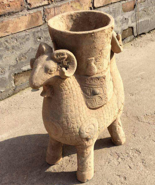 Terra Cotta Double Ram Head - Dyag East