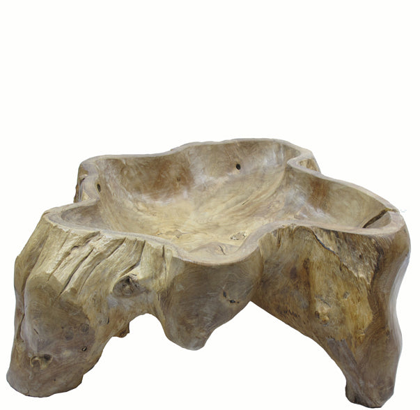 Large Organic Sculptured Teak Root Bowl - Dyag East