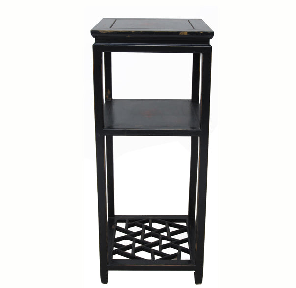 Tall Icicle Black Vintage Accent Table