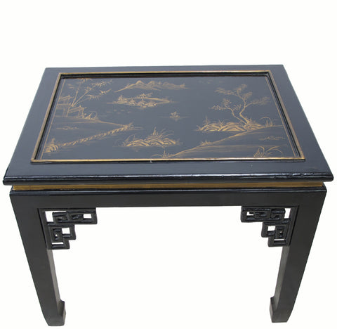 Gilded Chinoiserie Style Side Table