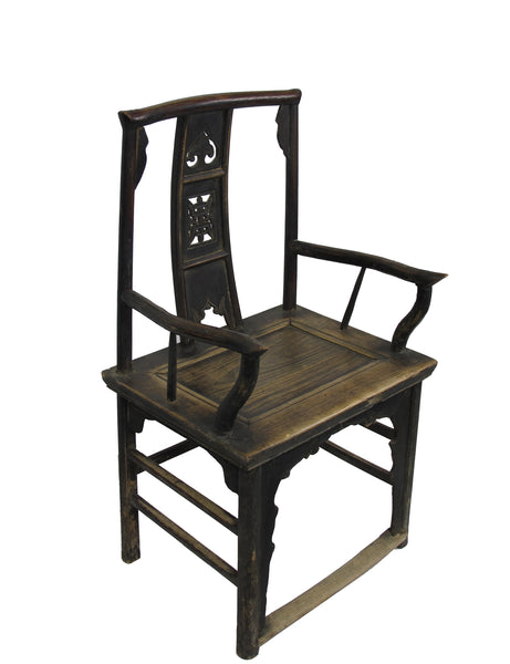 A Pair of Antique Chinese Southern Official Hat Armchairs