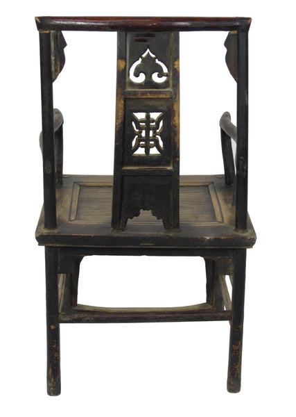 A Pair of Antique Chinese Southern Official Hat Armchairs
