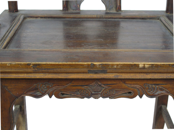 Antique Chinese High York Back Armchair