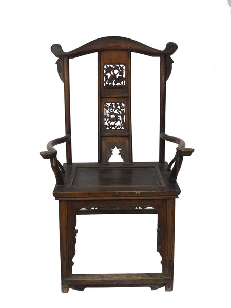 Antique Chinese High York Back Armchair