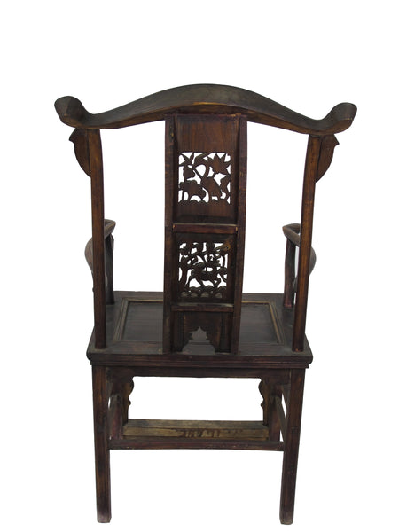 Antique Chinese High York Back Armchair